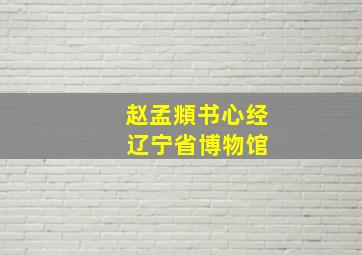 赵孟頫书心经 辽宁省博物馆